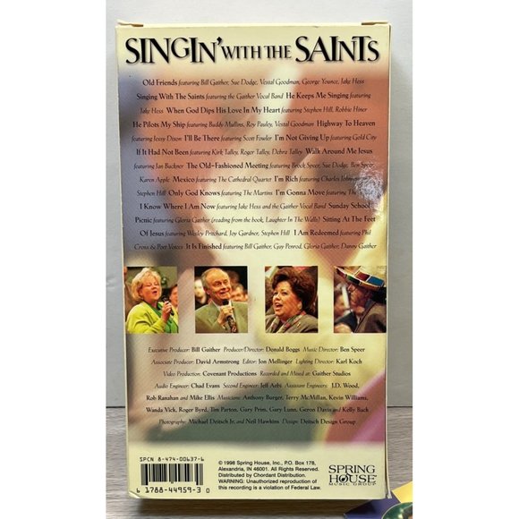 Singin With The Saints Gaither Gospel Series VHS 1998 Video - Picture 3 of 4